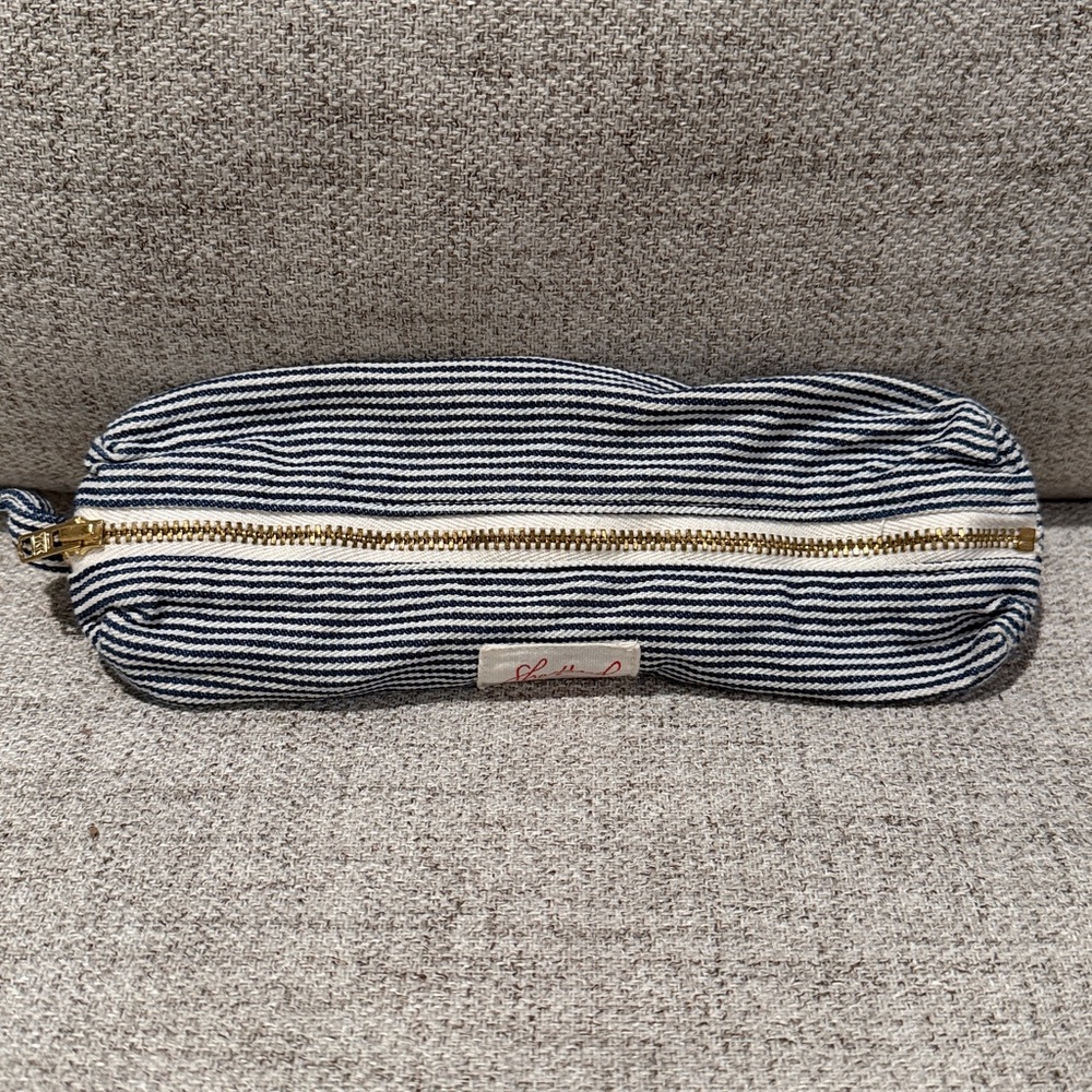 Shorthand Engineer Striped Denim Pencil Pouch Gently Used
